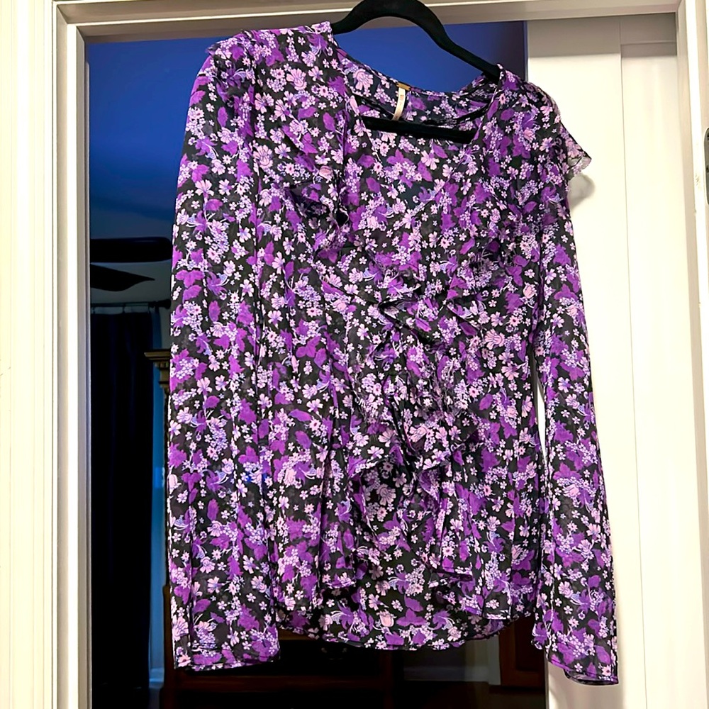 Free People Ruffled Blouse